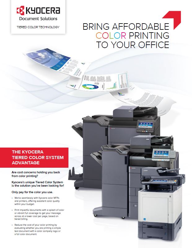 Kyocera, Software, Cost Control And Security, Tiered Color Monitor, Rapid Refill